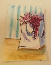 A Gift That I Give to Myself- Aceo 2.5x3.5&quot; mini painting  on Arches WC paper - £10.04 GBP