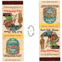 Vintage Matchbook Cover Topps Chewing Gum WW2 Avoid Careless Talk Warning 1940s - $9.89