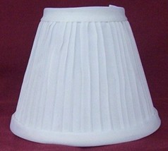 New WHITE Pleated Mini Chandelier Lamp Shade - £6.26 GBP