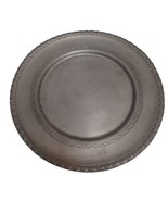Antique Pewter Plate 11&quot; Textured Edge Serving Platter Possible Church P... - $1,466.75 MXN