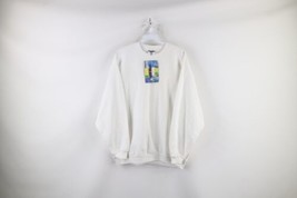 NOS Vintage 90s Streetwear Mens Size Large Blank Crewneck Sweatshirt White - £42.79 GBP
