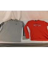 Adult Men&#39;s Nike Gray Athletic Long Sleeve &amp; Hurley Red Long Sleeve Shir... - £19.16 GBP