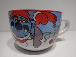 Disney Lilo &amp; Stitch Christmas Holiday 24 oz Mischief Ceramic coffee tea... - $15.84
