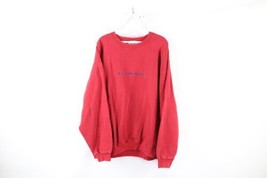 Vintage 90s Fossil Mens Size Medium Faded Spell Out Crewneck Sweatshirt Red USA - $49.45