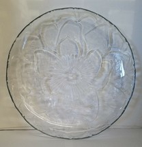 6 Anchor Hocking Pressed Glass Magnolia  Clear  9&quot; Plates - £20.08 GBP