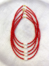 Rice Pearl Angelskin Coral Bead 18&quot; Necklace (AA Collection) - £21.29 GBP