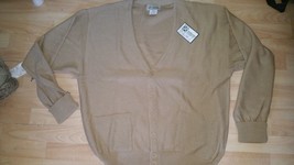 Tan Light Brown long sleeve cardigan sweater long sleeve cardigan sweater XL - $21.65