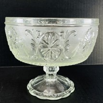 Indiana Tiara Sandwich Glass Compote Pedestal Clear Footed Bowl 5.5&quot; VTG - £15.38 GBP