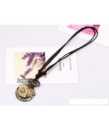 Necklaces Personality Nation Retro Leather Woven Alloy Poker Pendants - ... - £1.57 GBP