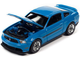 2012 Ford Mustang GT/CS Grabber Blue w Black Stripes Modern Muscle Limit... - $19.40
