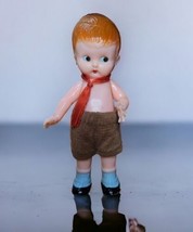 Vintage 1930s-40s Knickerbocker Hard Plastic Celluloid Boy Doll Blue Socks - £14.78 GBP