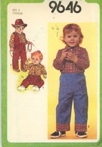 Simplicity 9646 Toddler&#39;s Pull-On Pants, Shirt and Reversible Vest Size ... - £3.13 GBP