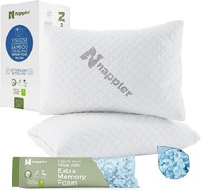 Nappler Viscose Bamboo Adjustable Shredded Memory Foam Cooling Pillow Standard - £27.68 GBP