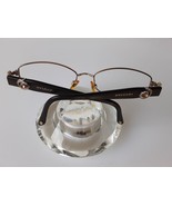 BVLGARI 2119B Eyeglasses Frame Black Oval Metal 52-18-120 Rectangle Silver - £55.08 GBP