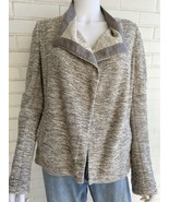 Vince Jacket Marled Knit Grey Draped Cardigan Sweater Blazer Size M - £43.94 GBP