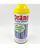 Vintage 1970 Drano Crystal Drain Opener 18oz Canister Retro Packaging 80... - $39.99