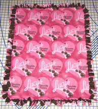 I Love Lucy Baby Blanket Fleece Pet Lap 30&quot; x 24&quot; Girls Scrunchies by  S... - £34.34 GBP