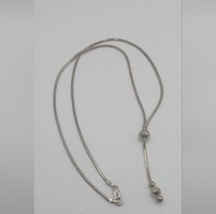 Italy Milor 925 Sterling Silver Dangling Ball Design Snake Chain Necklace - $35.00