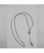 Italy Milor 925 Sterling Silver Dangling Ball Design Snake Chain Necklace - $35.00