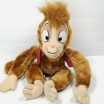 Vintage Disney Aladdin Abu 17&quot; Monkey Red Vest Plush Stuffed Animal Plas... - $27.71