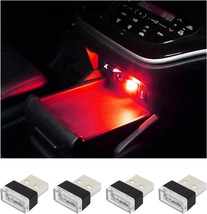4 PCS USB LED Car Interior Atmosphere Lamp Plug in USB Decor Night Light... - £11.20 GBP