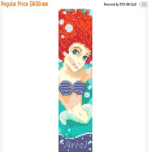 Counted Cross stitch pattern Princess Ariel  bookmark 26 * 110 stitches ... - £3.15 GBP