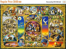 counted Cross stitch pattern disney best themes stained 496x340 stitches BN793 - £3.13 GBP