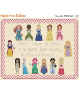 Cross stitch pattern - Disney Princess Pixel People 11.00&quot;X8.43&quot; L1113 - $3.99