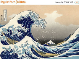 Counted Cross Stitch Kanagawa Hokusai great wave 386 x 266 stitches BN1109 - £3.15 GBP