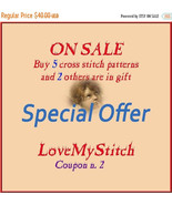 Special Offer -Buy 5 Cross Stitch Patterns and 2 others is in Gift (tota... - £15.66 GBP