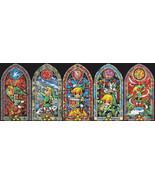 Counted Cross stitch pattern 5 hyrule windows stained glass326x123stitch... - $3.99