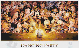 counted cross stitch pattern disney dancing party 441*270 stitches BN884 - £3.13 GBP