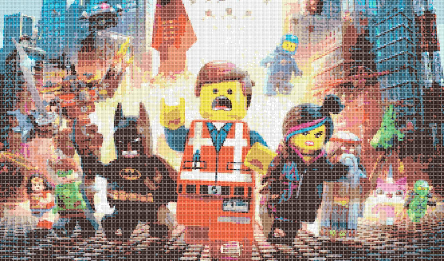 Counted Cross Stitch Pattern Lego movie pixar movie 331*195  stitches BN204
