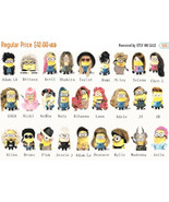 Counted Cross Stitch  pixel people minions singers 25.57&quot;X16.64&quot; L1042 - £3.12 GBP