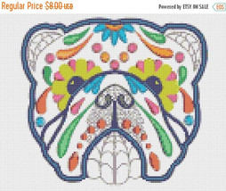 Cross stitch pattern - skull dog - 9.86&quot;X7.71&quot; L914 - $3.99