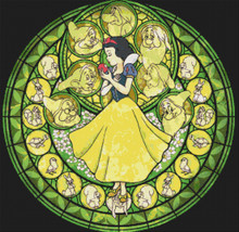 Counted Cross stitch pattern Snow white stained glass 276*268 stitches BN768 - £3.11 GBP