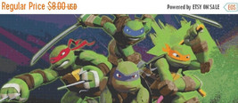 Cross stitch pattern - mutant ninja turtles superheroes 35.43&quot;X13.28&quot; L272 - £3.14 GBP