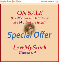 Special Offer -Buy 24 Cross Stitch Patterns and 14 other is in Gift (total = 38) - £75.73 GBP