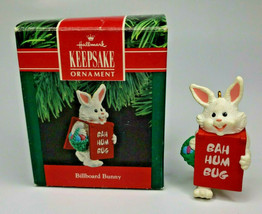 1990 Hallmark Keepsake Ornament Billboard Bunny in Box U84/5196 - £10.32 GBP