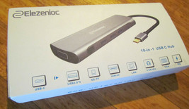 Elezenioc 10 in 1 Hub USB-C SD-TF VGA 3.5 Audio - £19.60 GBP