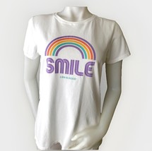 Life Is Good Crusher Tee Shirt Womens M Retro Rainbow Sherbet Smile Whit... - $268.04 MXN