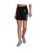 Adidas Women&#39;s 3 Stripe High Waist Bike Shorts Moisture-Absorbing Aeroready - £15.92 GBP