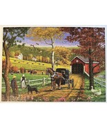 J. Charles Covered Bridge Collection Jigsaw Puzzle Amish Afternoon 1000 ... - £8.46 GBP