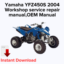 Yamaha YFZ450S 2004 Workshop service repair manual,OEM Manual,Factory re... - $27.35 CAD