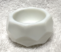 Vintage Milk Glass Octagonal Geometric Open Salt Cellar Dip 1 1/4" Tall - $8.42