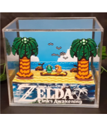 Zelda Link&#39;s Awakening - 3D Cube Handmade Diorama - Video Games - Shadowbox - £54.22 GBP