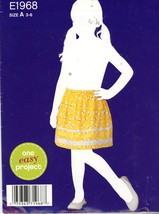 Simplicity Pattern E1968 Easy to Sew Girls Pull-On Skirt Sizes 3-4-5-6 UNCUT - £3.19 GBP