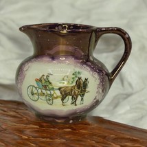 Old Castle Lustreware Creamer Horse Drawn Carriage - $33.65