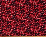 Cotton Christmas Cranberries Food Fruit Red Fabric Print by Yard D406.55 - £10.18 GBP
