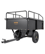 VEVOR Dump Trailer Tow Behind Dump Cart 750 lbs 15 Cu. Ft. Steel Constru... - £322.87 GBP